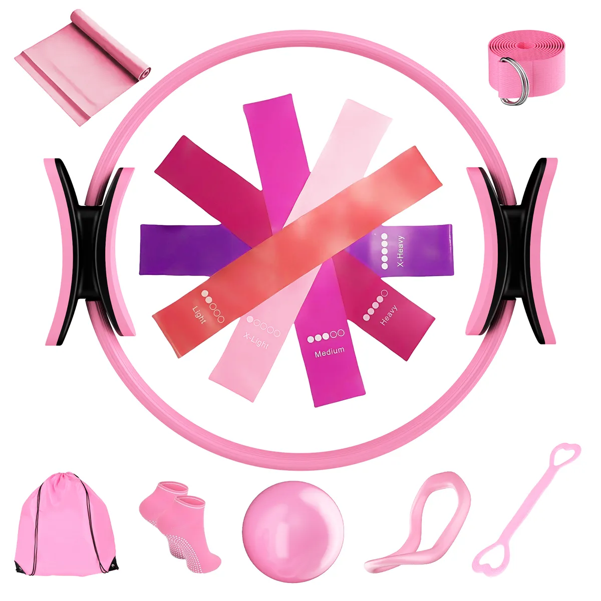 KOKILA - Set 13 Elasticas Yoga Aro Ring Resistencia Power Bands