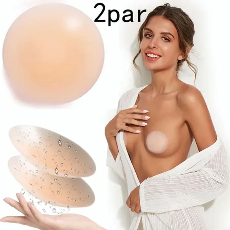 EDWINAYY - Cubre Pezón De Silicona Reutilizable Adhesivo Sujetador 2par