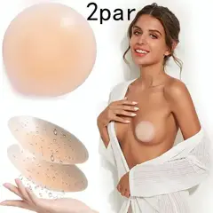 EDWINAYY - Cubre Pezón De Silicona Reutilizable Adhesivo Sujetador 2par