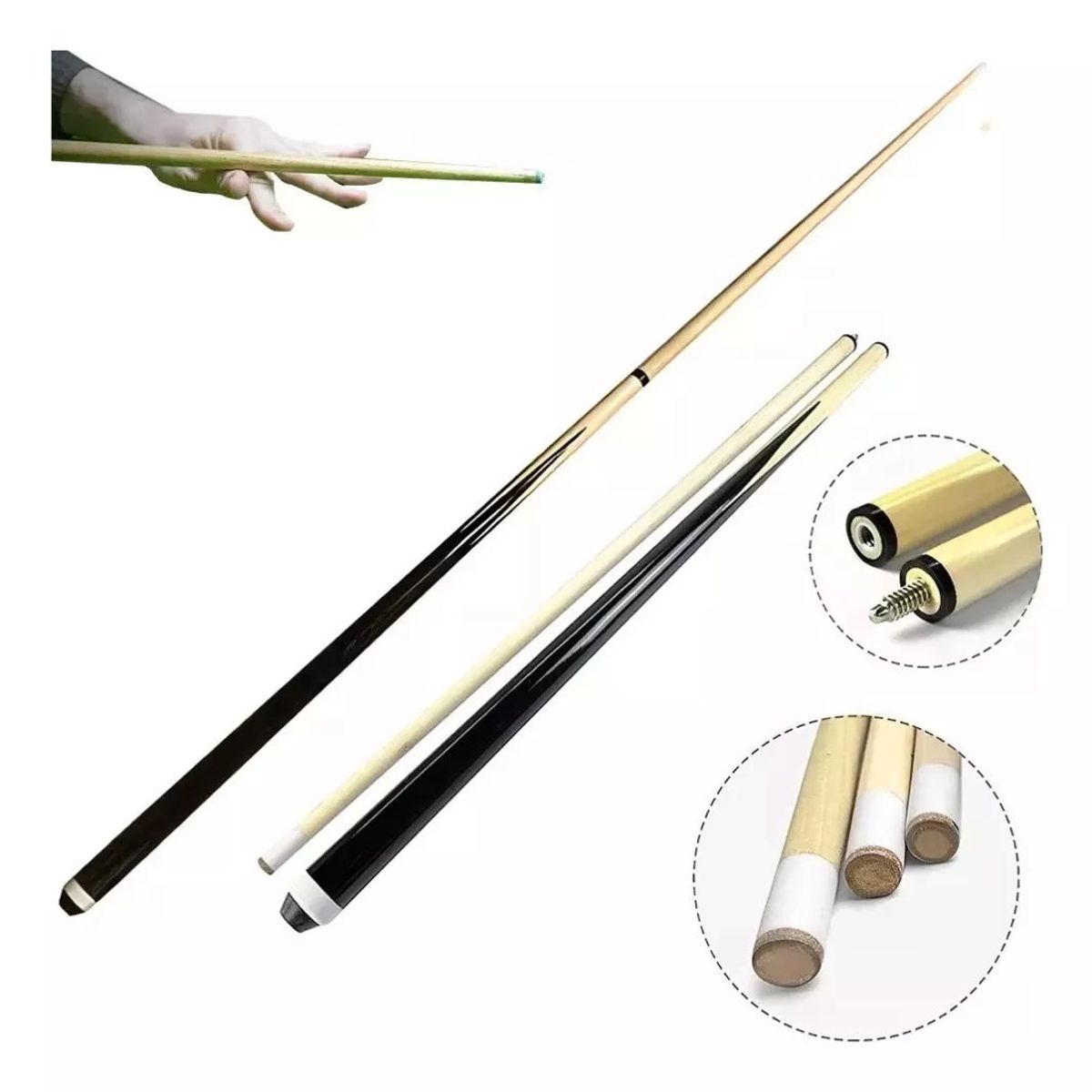 KUANGYE - 1 Tacos Cortos Billar De Maple Palos 120cm Para Niños