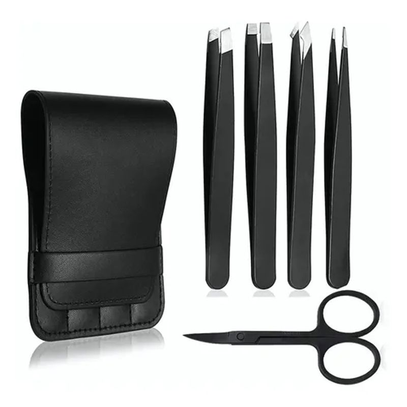 EDWINAYY - Set 5 Pinzas Cejas Depilación Profesionales Acero Inoxidable