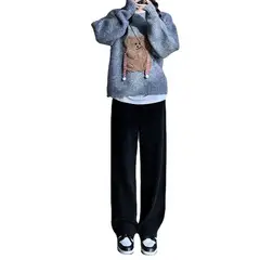 EVERSO - Pack 3 Pantalones de piernas anchas de terciopelo para mujeres