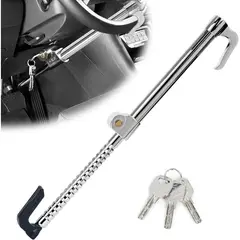 GENERICO - Traba Volante Y Pedal Antirrobo Universal Premium Calidad