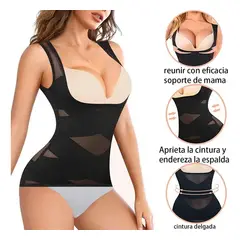 EDWINAYY - Faja De Camiseta Reductora Abdomen Invisible Soporte De Mama