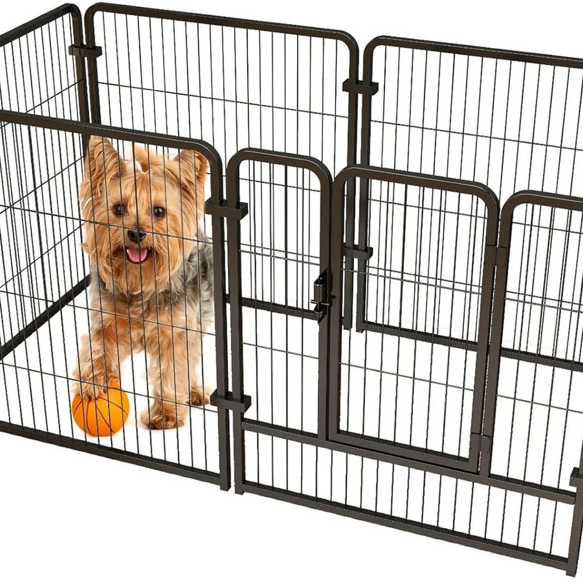 KUANGYE - 120×60cm Metal Corral Casa Jaula Mascotas Desmontable