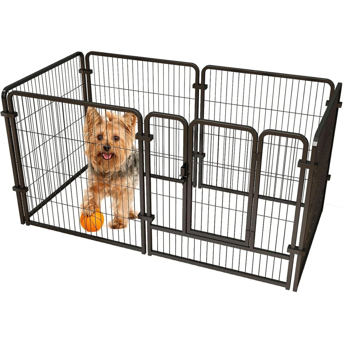 KUANGYE - 120×60cm Metal Corral Casa Jaula Mascotas Desmontable