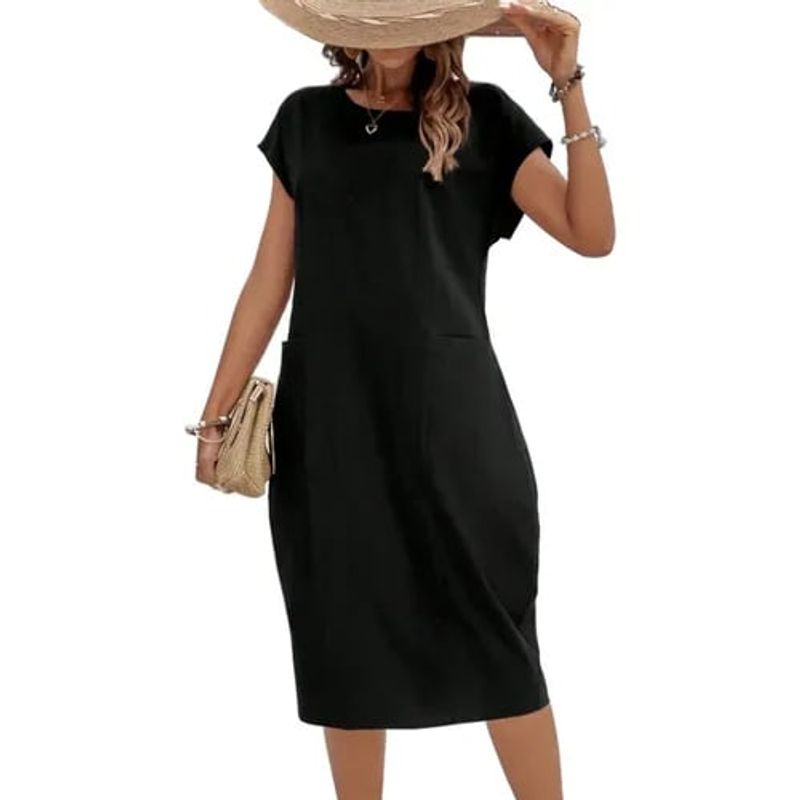 EDWINAYY - Vestido Casual De Muje Sólida Elegante