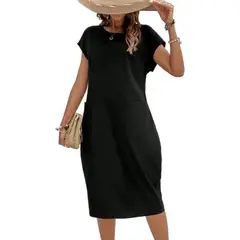 EDWINAYY - Vestido Casual De Muje Sólida Elegante