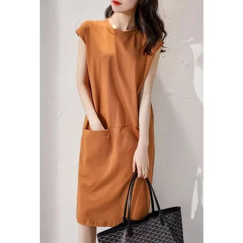 EDWINAYY - Vestido Casual De Muje Sólida Elegante