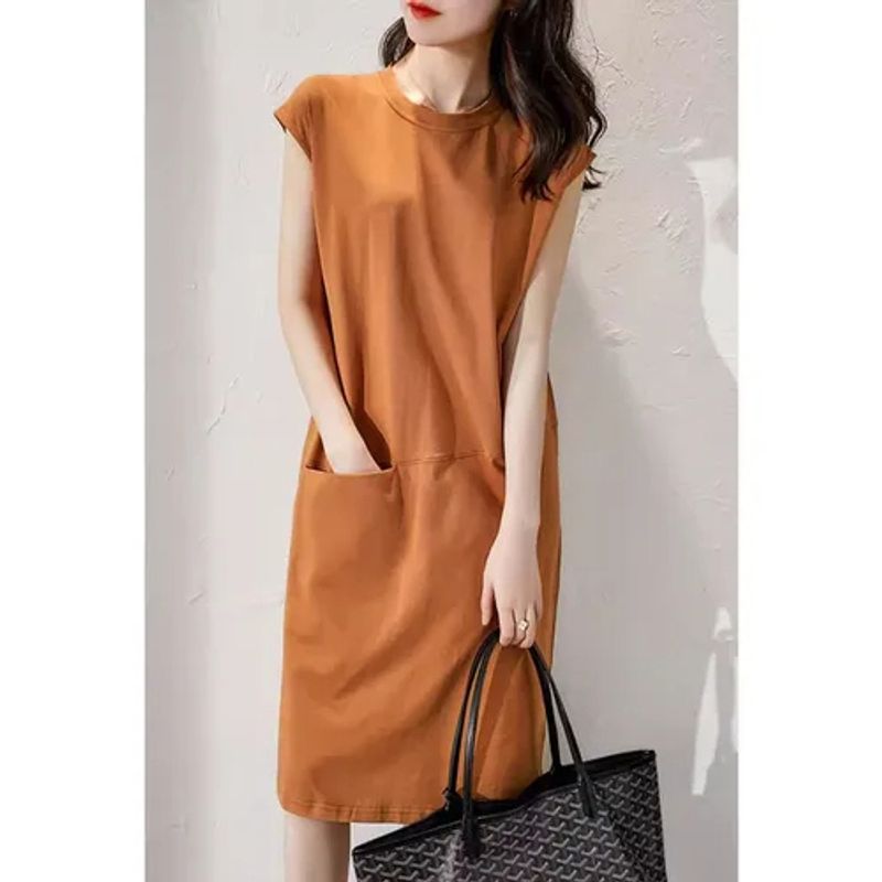 EDWINAYY - Vestido Casual De Muje Sólida Elegante