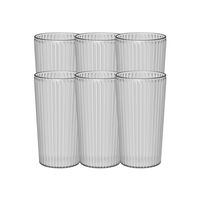 Set 6 Vasos Transparente plástico 480ml Sustentables Malmö
