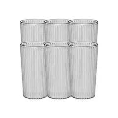 KAWI - Set 6 Unidades Vasos Transparente 480ml Sustentables Malmö Kawi®