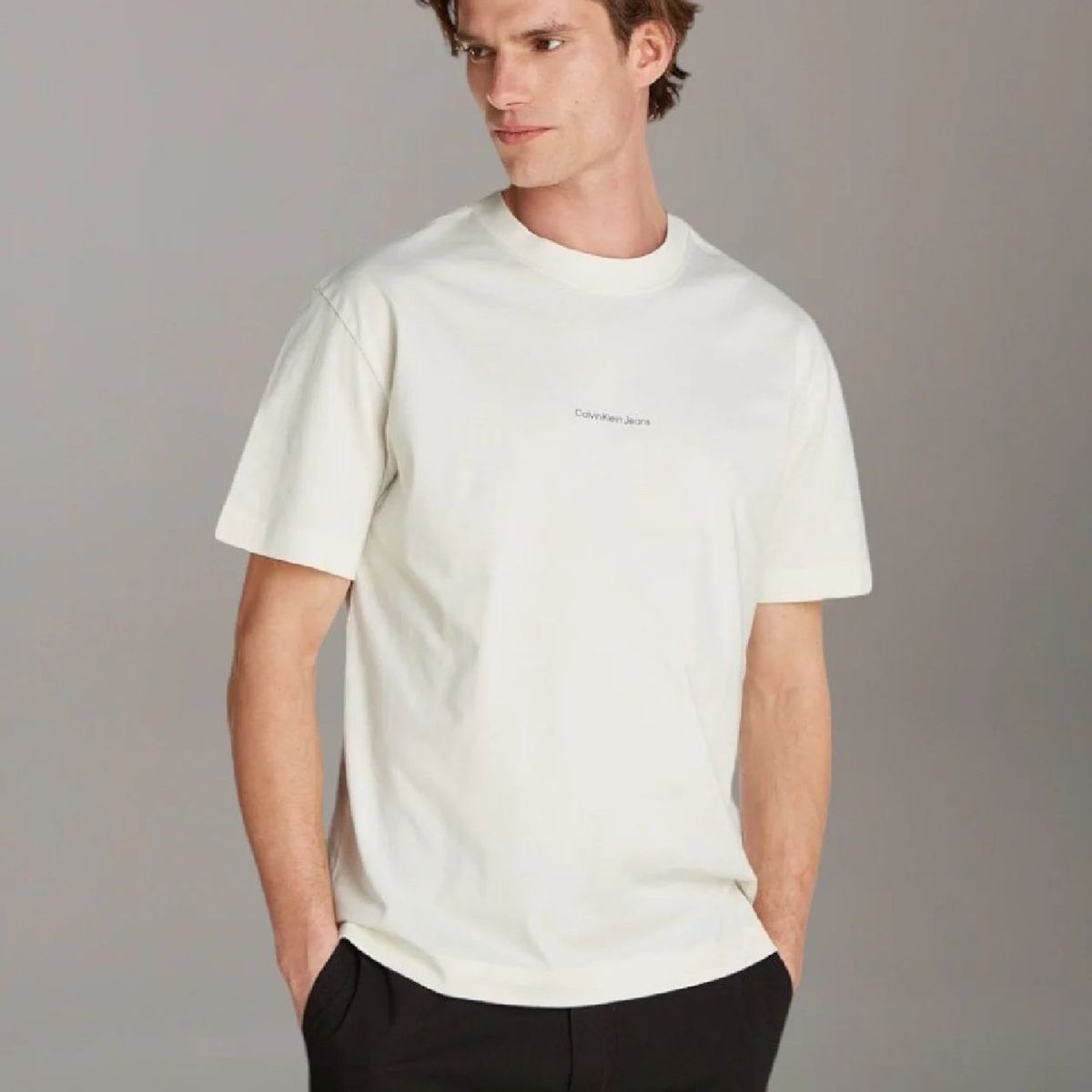 CALVIN KLEIN - Polera City Grid Map Blanco Calvin Klein