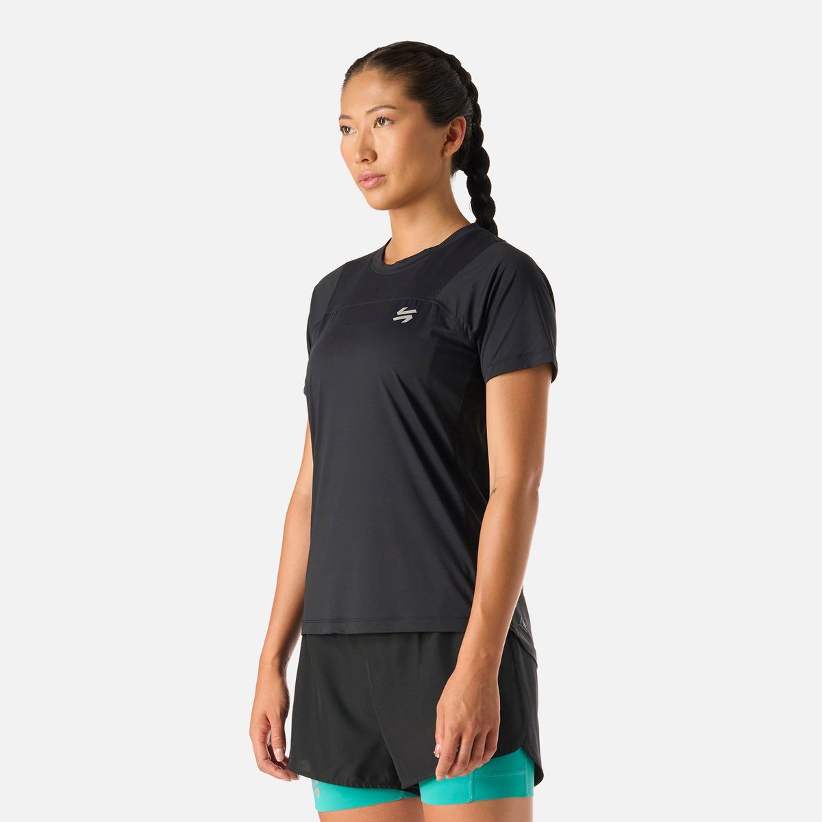 VULCANO - Polera manga corta running mujer Built To Move
