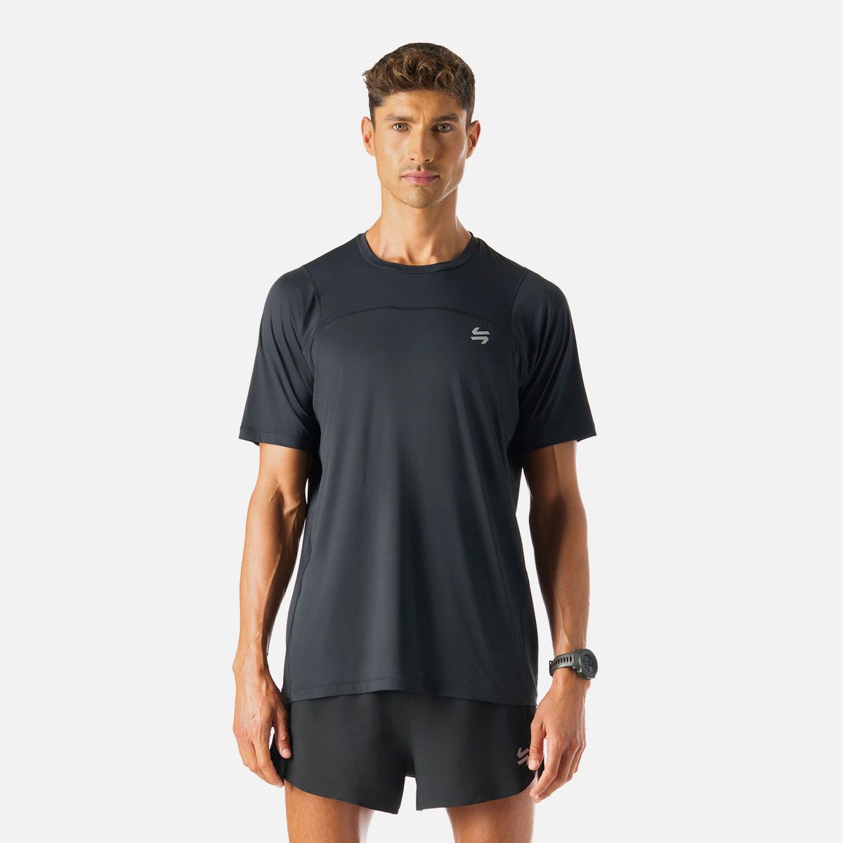 VULCANO - Polera Hombre Built To Move T-Shirt Negro Vulcano