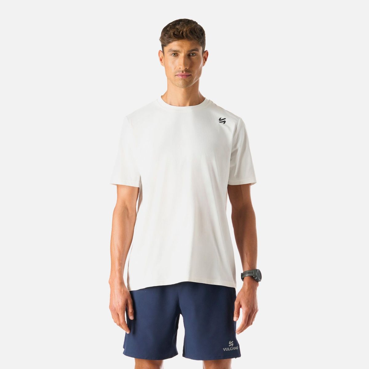 VULCANO - Polera Hombre Tempo T-Shirt Blanco Vulcano