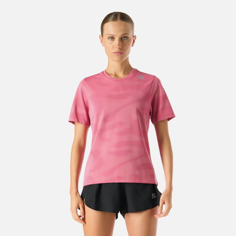 VULCANO - Polera manga corta running sin costuras mujer Built To Move.-