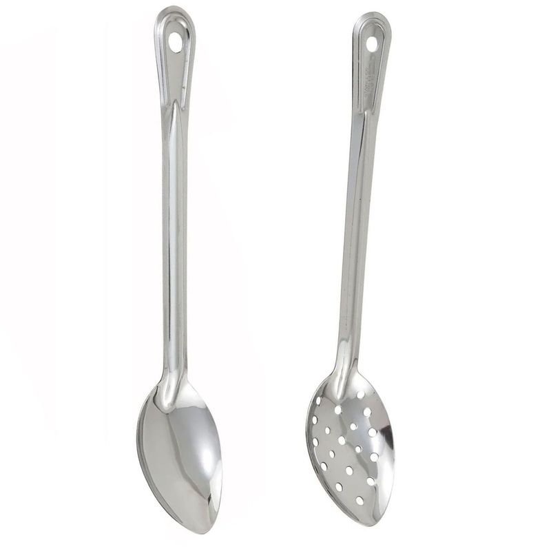 WINCO - Cuchara servir 28Cm Set 2 piezas (solida-perforada)