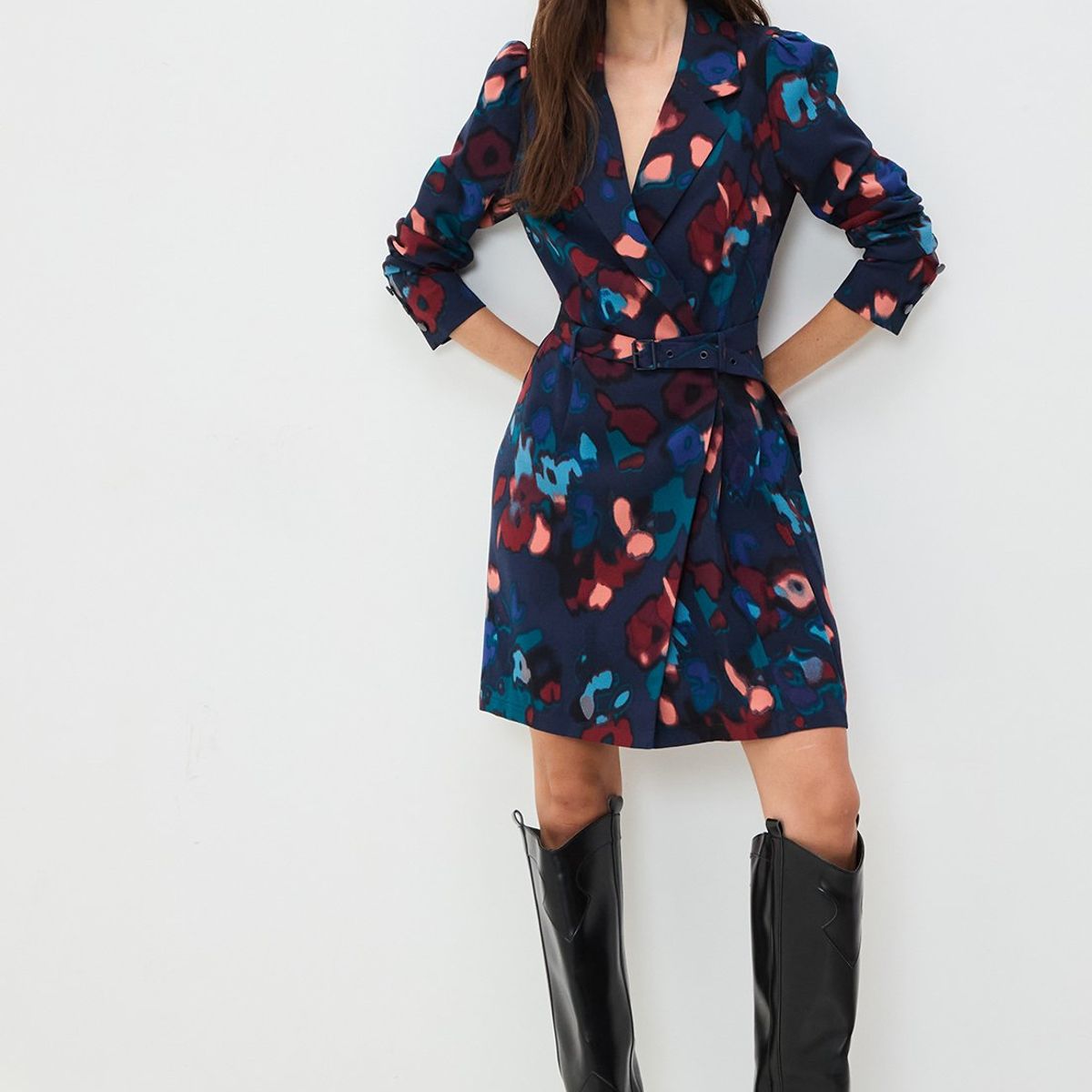 IO - Vestido Corto Burdeo Mujer Io