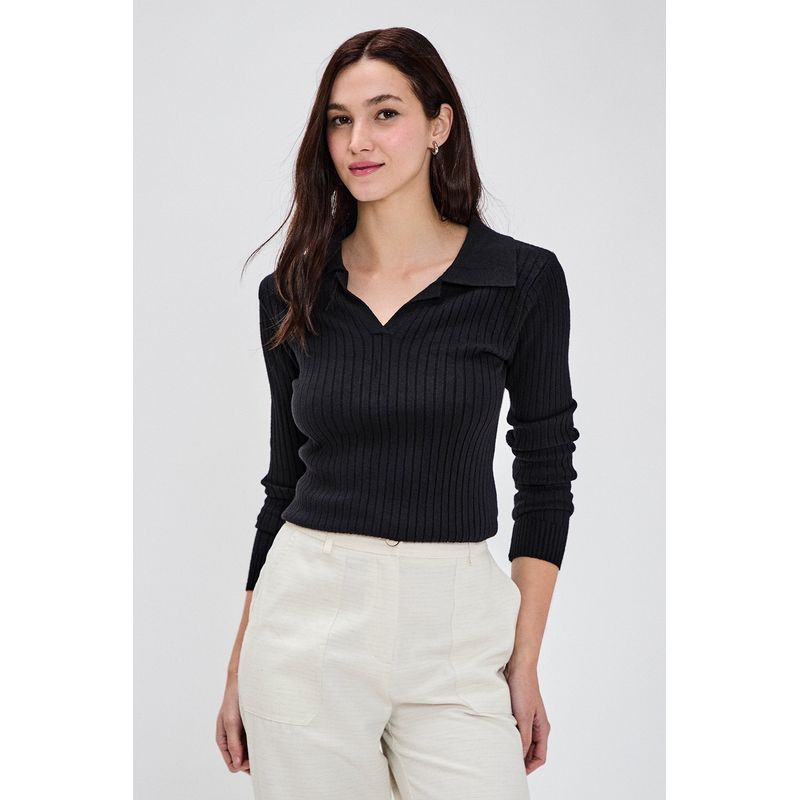 IO - Sweater Negro Mujer Io