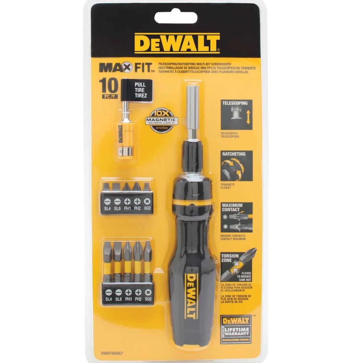 DEWALT - Set Destornillador Telescopico Y Puntas Dewalt Dwht66567 Max