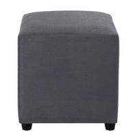 Pouf Cali 1C Felpa 30 Gris