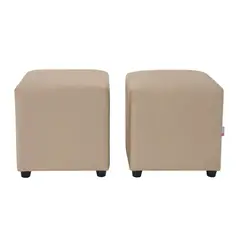 BODEVIR - Set Pouf Cali 1C Felpa 30 Beige