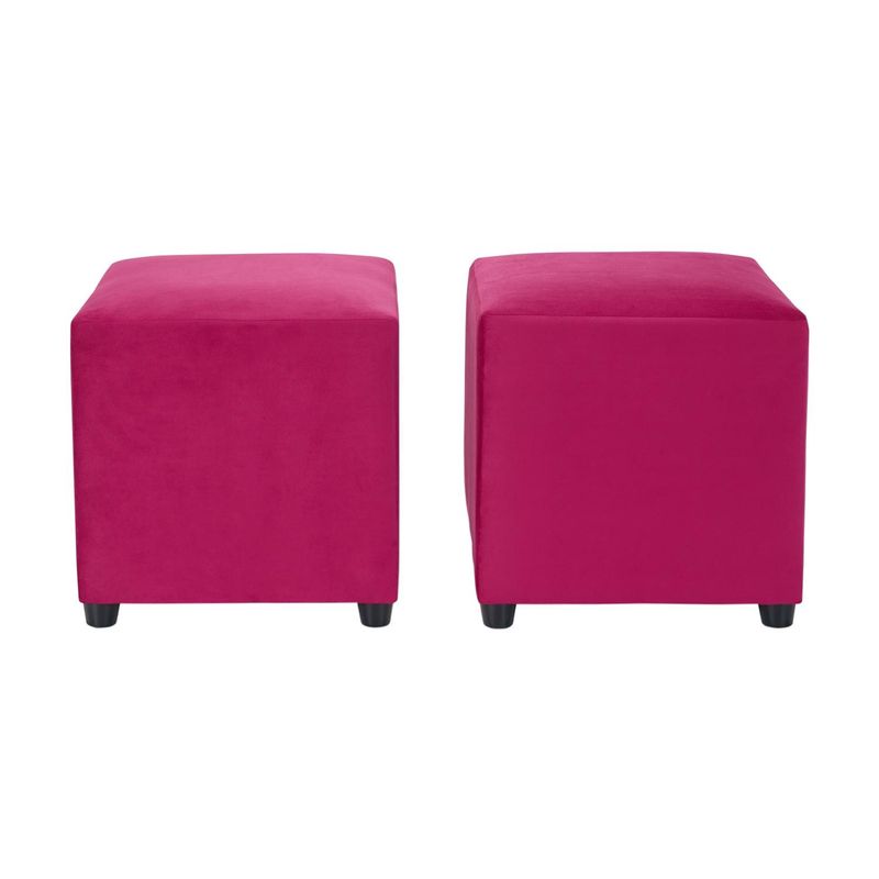 BODEVIR - Set Pouf Cali 1C Felpa 30 Burdeo