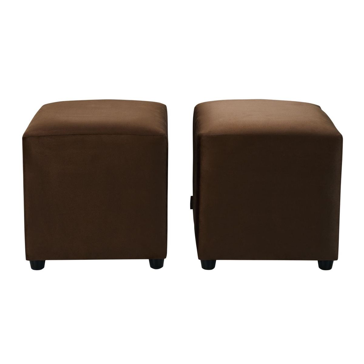 BODEVIR - Set Pouf Cali 1C Felpa 30 Chocolate.