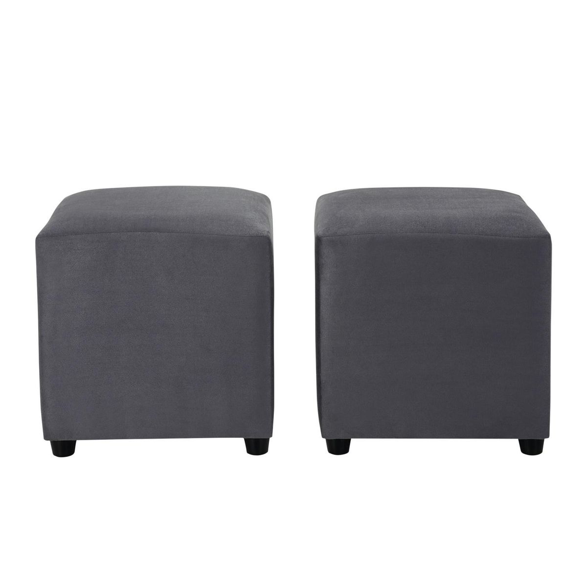 BODEVIR - Set Pouf Cali 1C Felpa 30 Gris