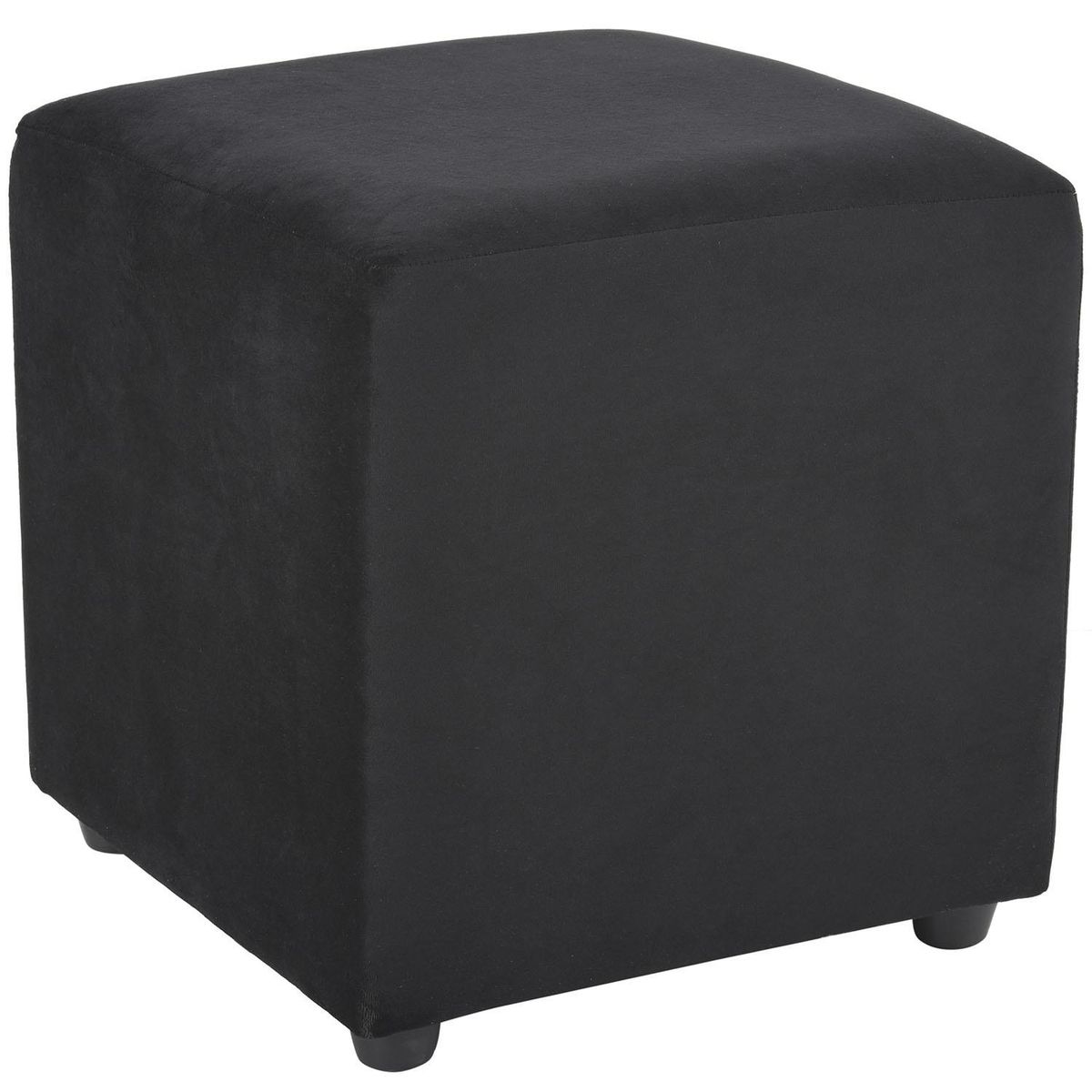 BODEVIR - Set Pouf Cali 1C Felpa 30 Negro