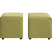 Set Pouf Cali 1C Felpa 30 Pistacho