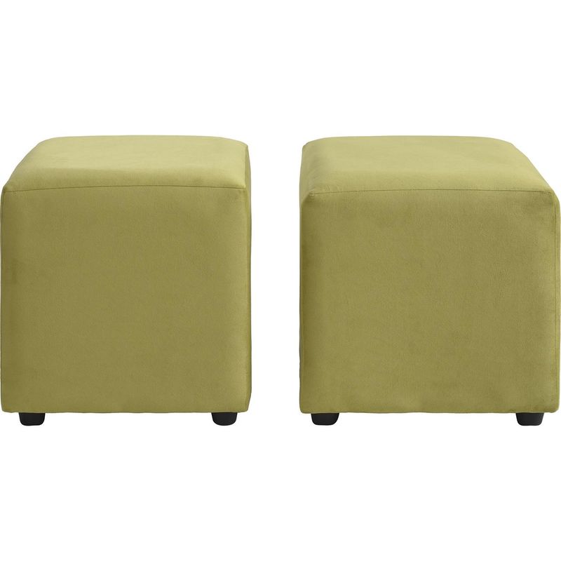 BODEVIR - Set Pouf Cali 1C Felpa 30 Pistacho