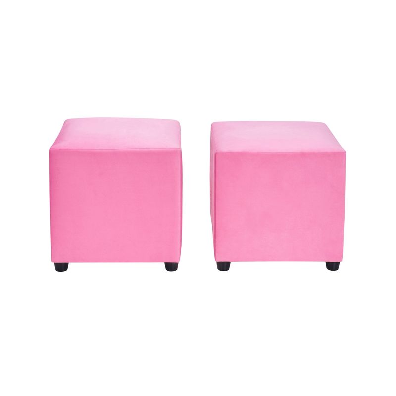 BODEVIR - Set Pouf Cali 1C Felpa 30 Rosado