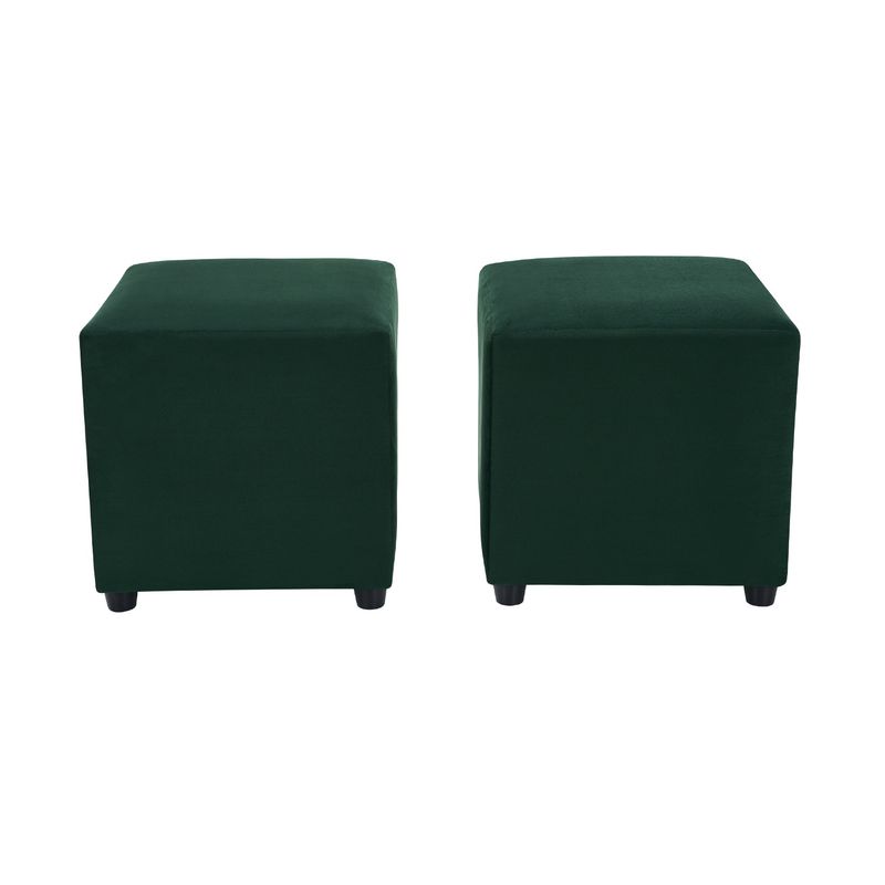 BODEVIR - Set Pouf Cali 1C Felpa 30 Verde Botella