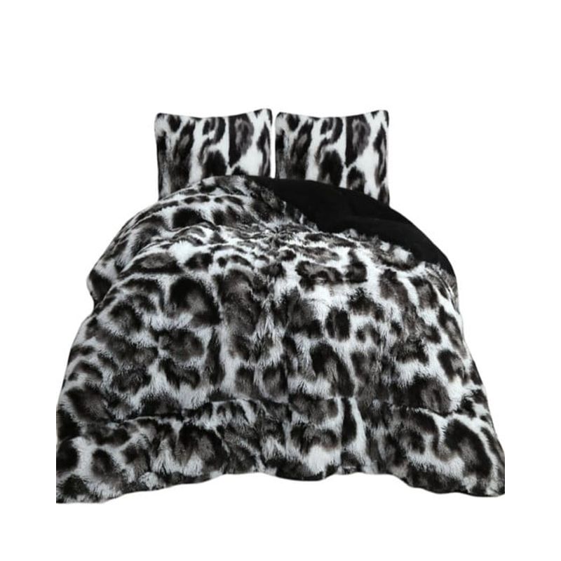 GENERICO - COBERTOR PELUDO INVIERNO KING- SUPER KING Leopardo