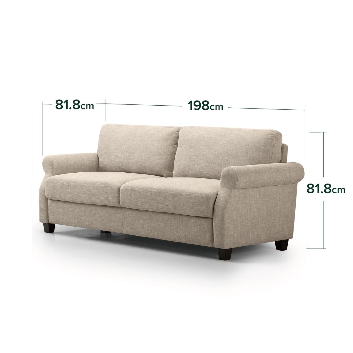 ZINUS - Sofá Zinus Josh 3 cuerpos Beige