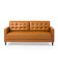 ZINUS - Sofá Benton 3 cuerpos Cognac