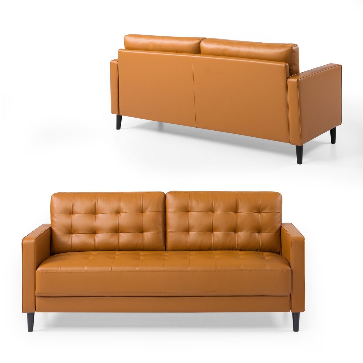 ZINUS - Sofá Zinus Benton 3 cuerpos Cognac