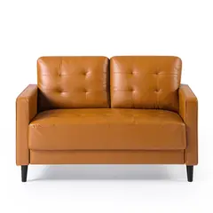 ZINUS - Sofá Benton 2 cuerpos Cognac