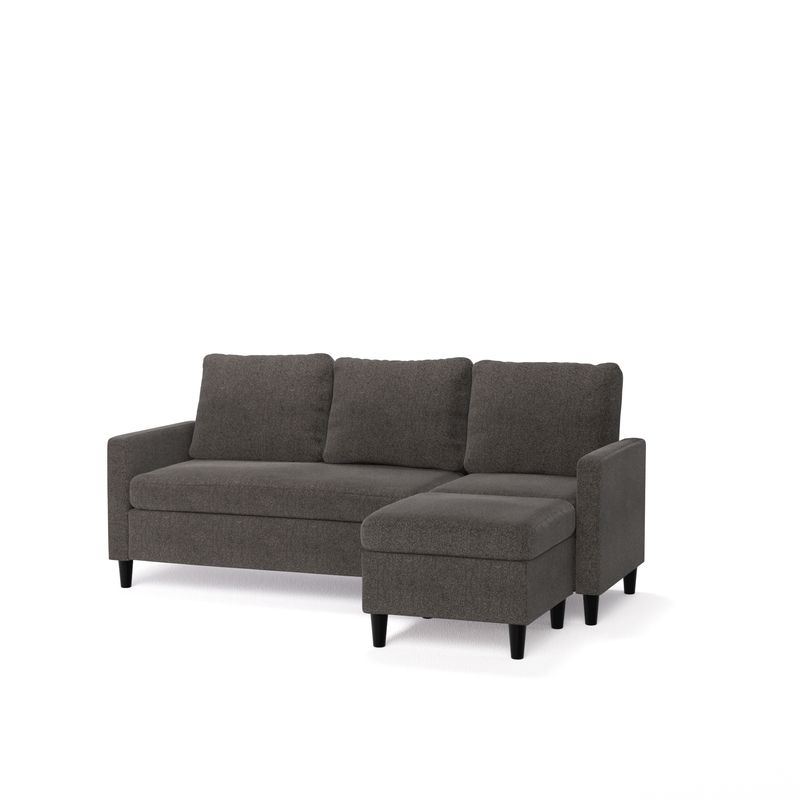 ZINUS - Sofá Zinus Hudson seccional 3 cuerpos Gris Oscuro