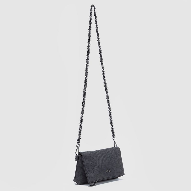 BUBBA - Cartera Snake Black Mini Black Bubba