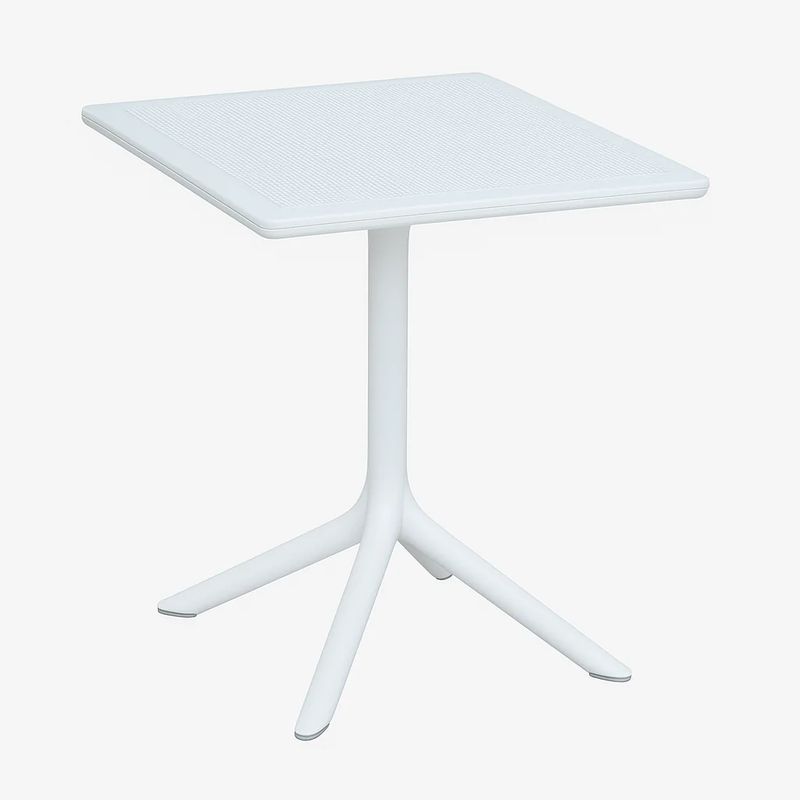 KLIK - Mesa restaurant 80x80 Polipropileno Terraza Exterior - Blanca - Blanco