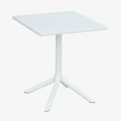 KLIK - Mesa restaurant 80x80 Polipropileno Terraza Exterior - Blanca - Blanco