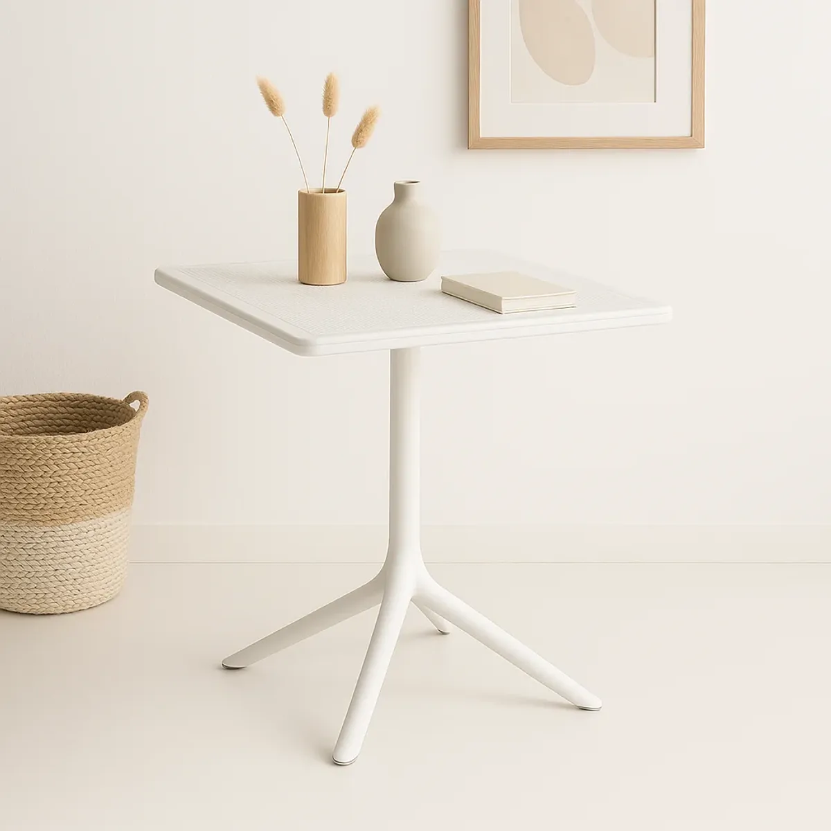 KLIK - Mesa restaurant 80x80 Polipropileno Terraza Exterior - Blanca