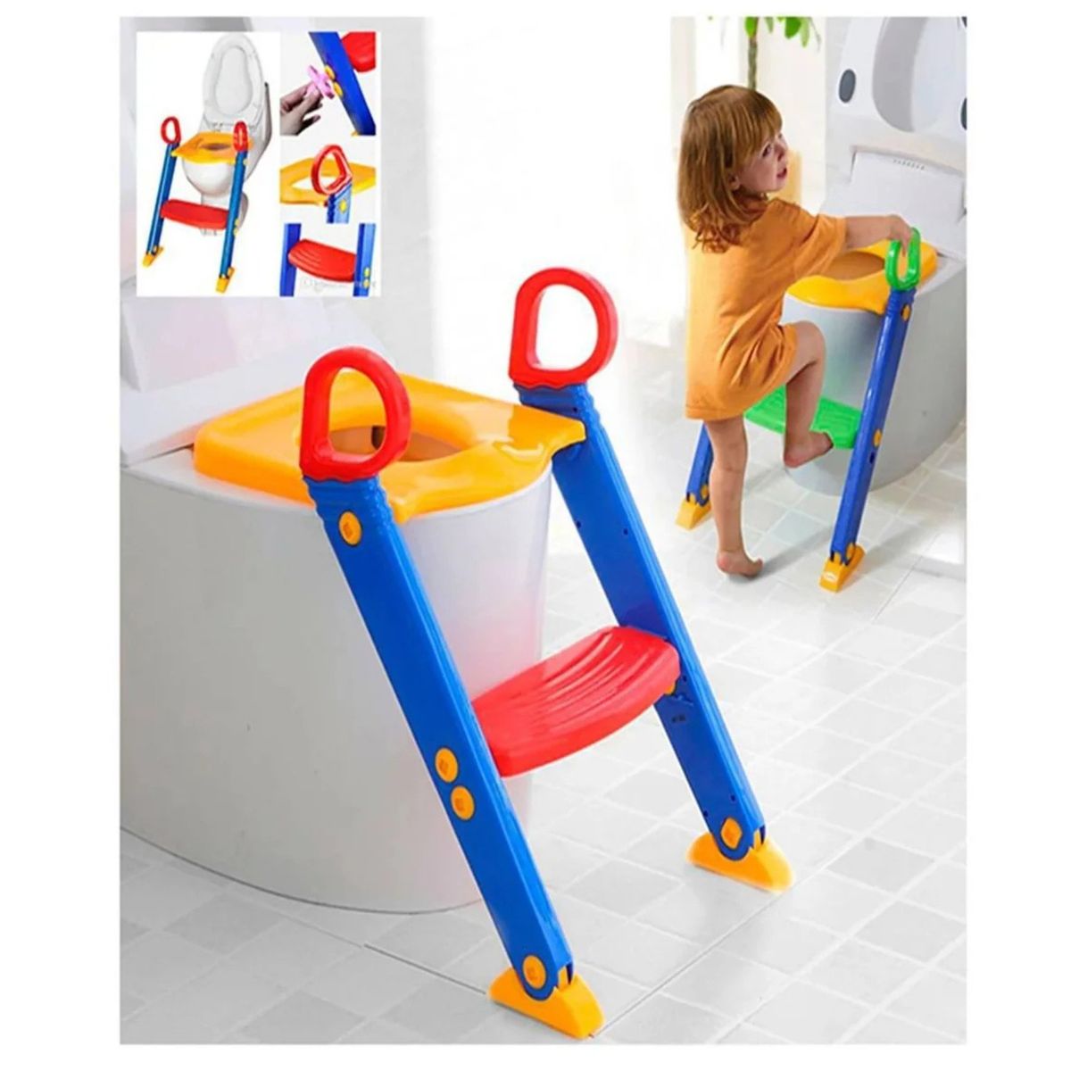 MOVI - Adaptador para el Inodoro Con Escalera Para Niños