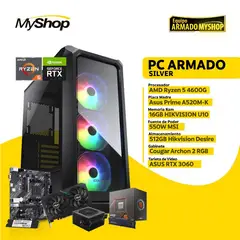 GENERICO - PC GAMER SILVER - RYZEN 5 - RAM 16GB DDR4 - SSD 512GB - RTX 3060 VENTUS 2X