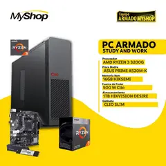 GENERICO - PC STUDY AND WORK - AMD RYZEN 3 - RAM 16GB DDR4 - SSD 1TB