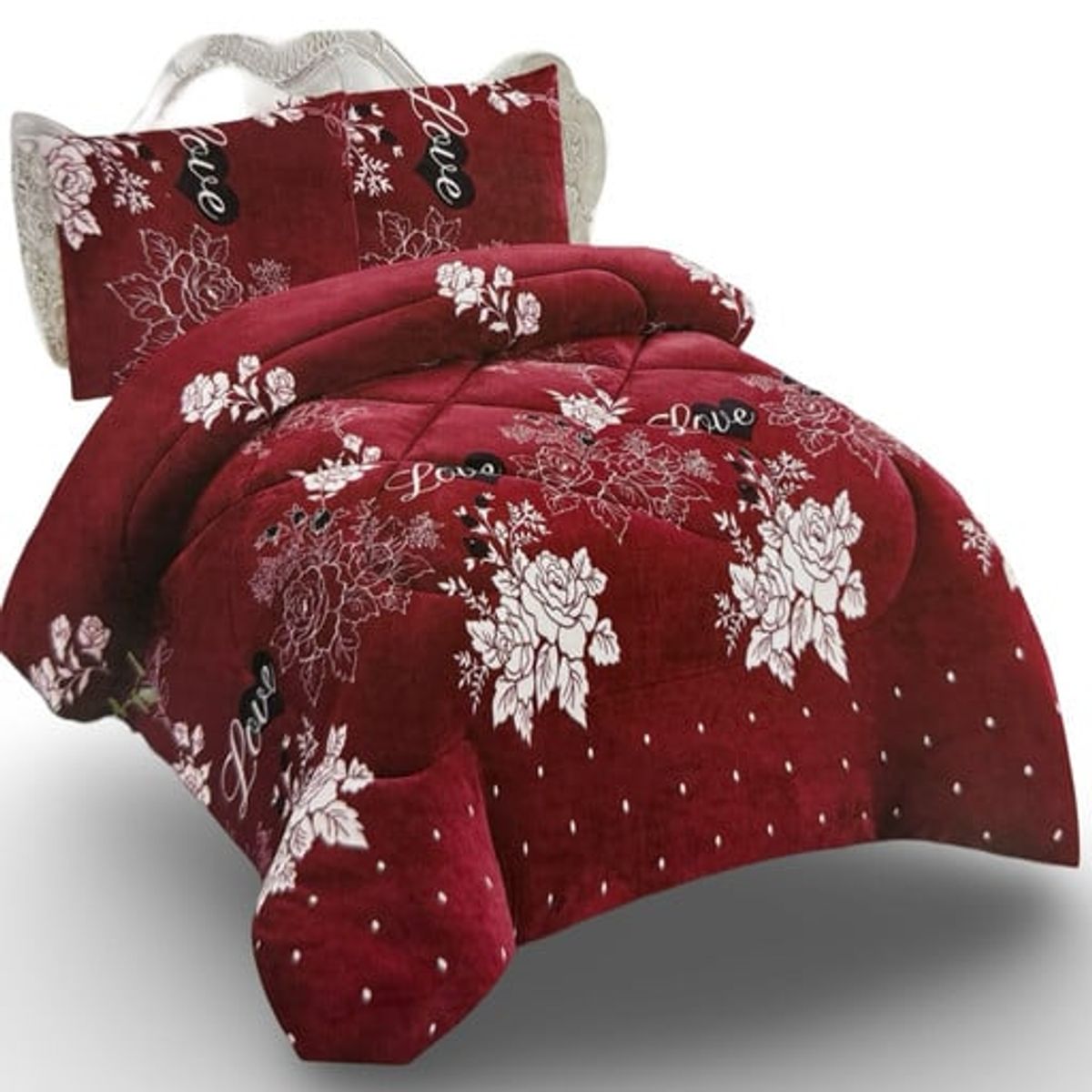 GENERICO - CUBRECAMA CON CHIPORRO INVIERNO 2 PLAZAS BURDEO