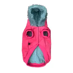 MASCOTACHIC - Chaqueta Gorro Piel Fucsia talla S